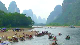 Li River 漓江 cruise, GuangXi province – video