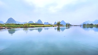 Video : China : Guilin 桂林 YuLong River - boating and bamboo rafting