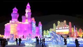 Scenes from the Snow and Ice Festival in Harbin 哈尔滨
