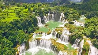 Video : China : The beautiful DeTian waterfalls 德天瀑布 area, GuangXi province