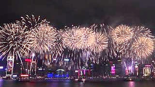 Video : China : Chinese New Year fireworks, Hong Kong 香港, 2016