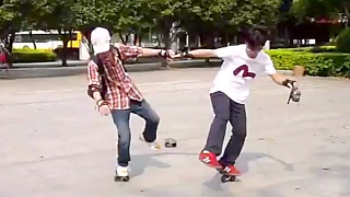 Video : China : Free-line skating in GuangZhou 广州