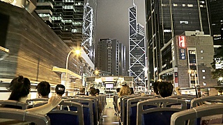 Video : China : Hong Kong 香港 night bus tour