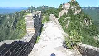 The Great Wall of China at JianKou 箭扣, BeiJing. The JianKou (`Arrow Head`) section of the Great Wall is one of the most picturesque.  It is also un-restored; and with steep inclines and long drops, also one of the most dangerous.  JianKou lies between the MuTianYu and HuangHua sections.  Filmed and edited by vimeo.com/niffgurd.    More about JianKou Great Wall