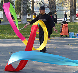 Ribbon Dancing in BeiHai Park, Beijing